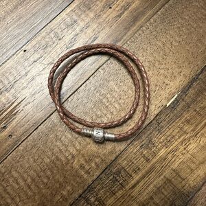 Pandora Brown Leather Rope Bracelet